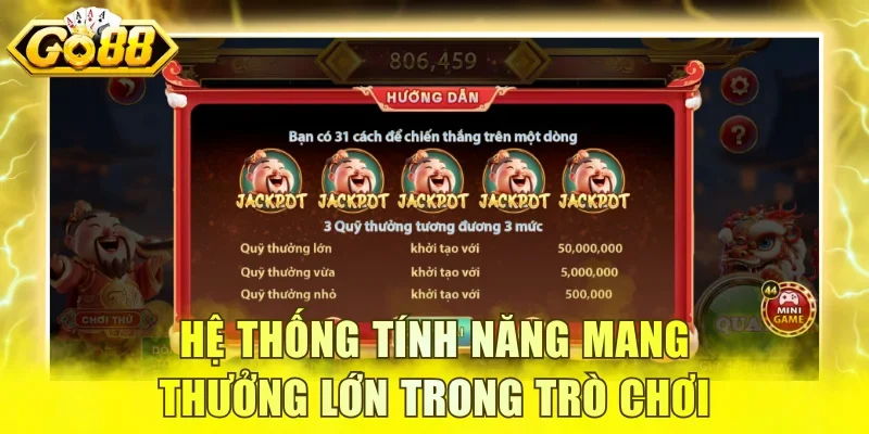 Hệ thống tính năng mang thưởng lớn trong trò chơi