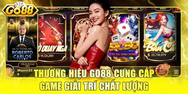 Thương hiệu GO88 cung cấp game giải trí chất lượng